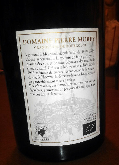 Bourgogne Pinot noir Pierre Morey retro