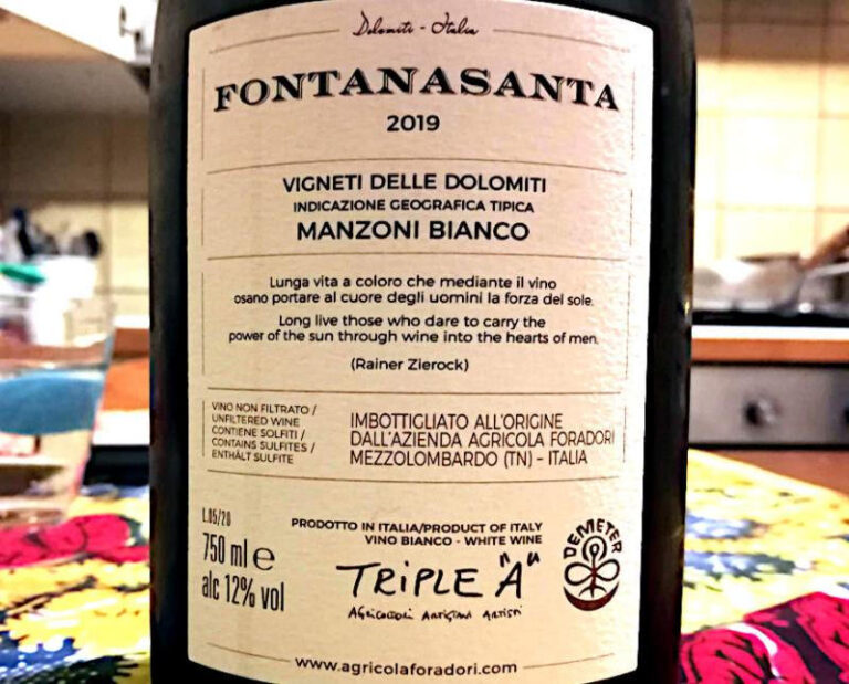 Fontanasanta Manzoni Bianco Elisabetta Foradori Gastrodelirio